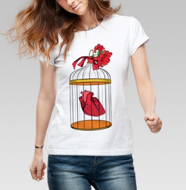 Valentine / Валентинка, Футболка женская белая 180гр