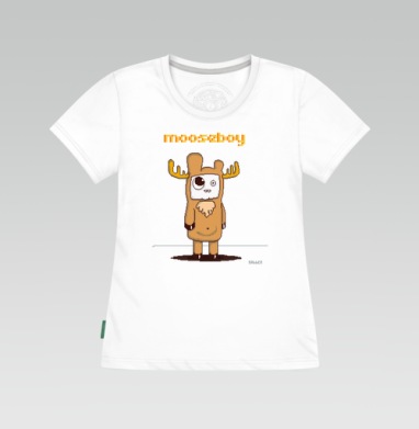 mooseboy / Мальчик-лось, Футболка женская белая 180гр
