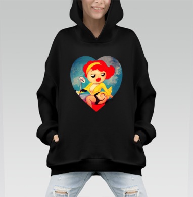 Angie - Hoodie Mono, черная, оверсайз, утепленная, страница 6