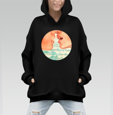 Калифорнийский кисс - Hoodie Mono, черная, оверсайз, утепленная, страница 5