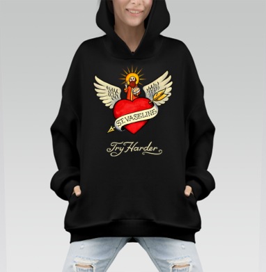 Святой Вазелин - Hoodie Mono, черная, оверсайз, утепленная, страница 6
