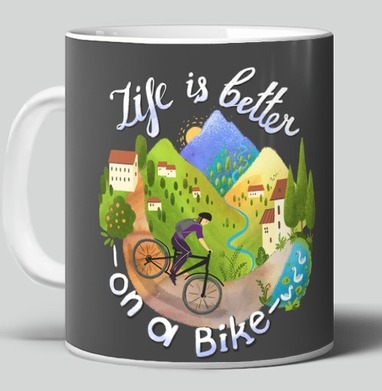 Life is better on a bike / Жизнь лучше на велосипеде - Steshnikova shop