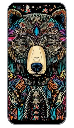 Медведь этно - Виниловые наклейки на iPhone 6 plus - купить в Москве