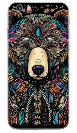 Медведь этно - Виниловые наклейки на iPhone 6, 6s - купить в Москве