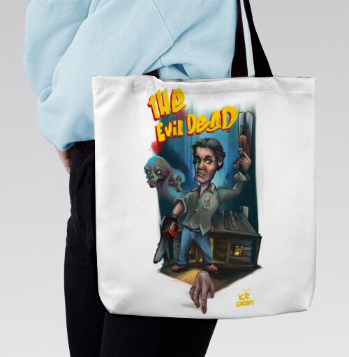 Зловещие мертвецы / Evil Dead фан-арт ужасы, Сумка с ручкой и внутренним карманом на молнии