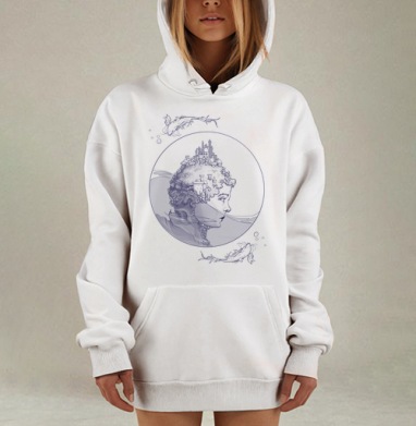 Город Сознания: Глубина Мыслей и Воображения, Hoodie Mjhigh Dig, оверсайз, утепленная