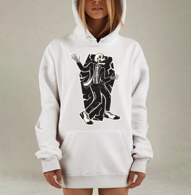 Скелет в костюме: стильный выход из гроба, Hoodie Mjhigh Dig, оверсайз, утепленная
