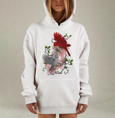 Fight!, Hoodie Mjhigh Dig, оверсайз, утепленная