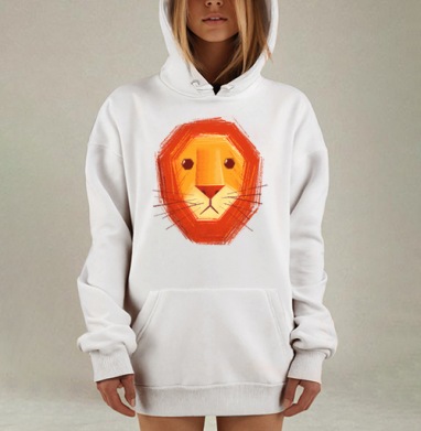 Грустный лев, Hoodie Mjhigh Dig, оверсайз, утепленная