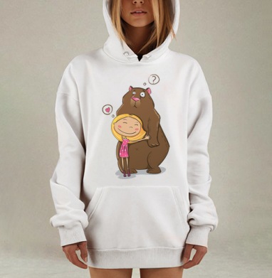 I like teddy bears, Hoodie Mjhigh Dig, оверсайз, утепленная