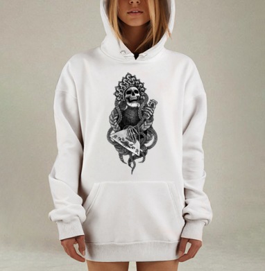 Игра на балалайке, Hoodie Mjhigh Dig, оверсайз, утепленная