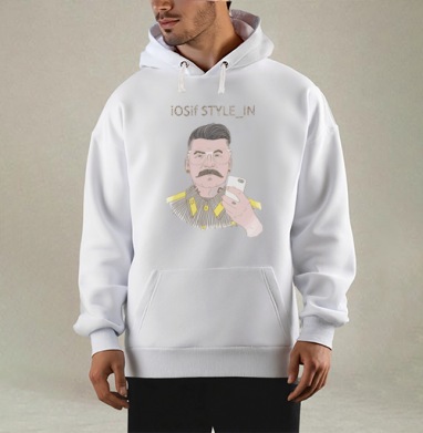 Ироничный портрет iOSif STYLE_IN в стиле ретро, Толстовка Mjhigh, утепленная