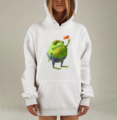 Мистер Жаба, Hoodie Mjhigh Dig, оверсайз, утепленная