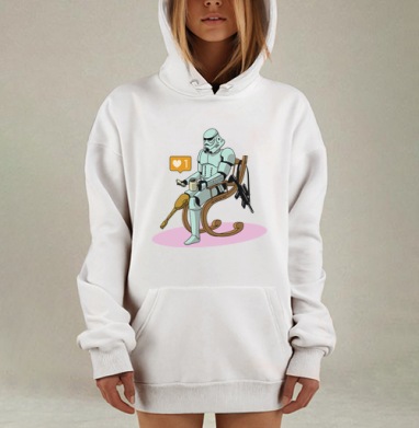 Офицер, Hoodie Mjhigh Dig, оверсайз, утепленная