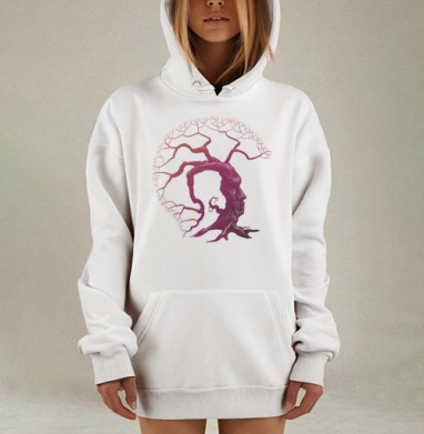 Punk Tree, Hoodie Mjhigh Dig, оверсайз, утепленная