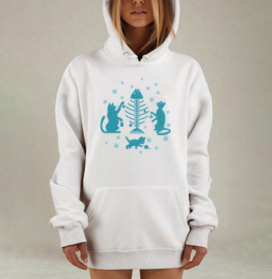 С НОВЫМ МЯУ, Hoodie Mjhigh Dig, оверсайз, утепленная