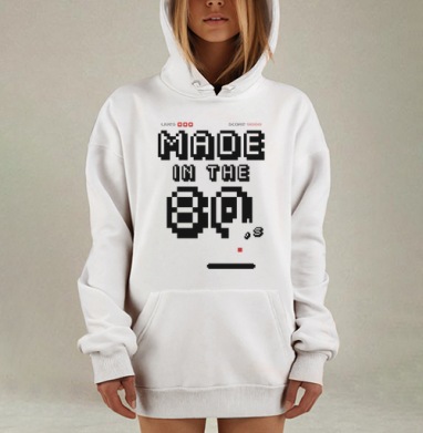 Сделан в 80-х, Hoodie Mjhigh Dig, оверсайз, утепленная