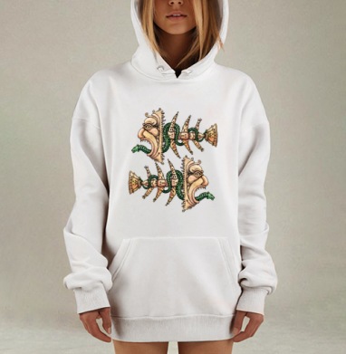 Гротескные маски с змееподобными цепями, Hoodie Mjhigh Dig, оверсайз, утепленная