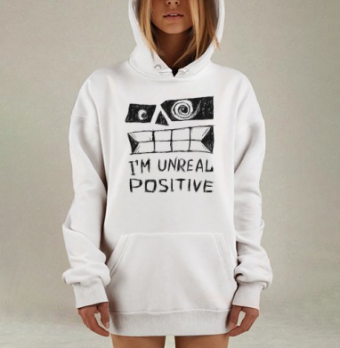 Unreal positive, Hoodie Mjhigh Dig, оверсайз, утепленная