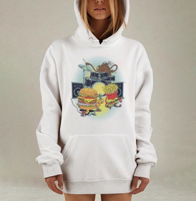 Вкусные мелодии, Hoodie Mjhigh Dig, оверсайз, утепленная