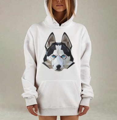 Хаски лед, Hoodie Mjhigh Dig, оверсайз, утепленная