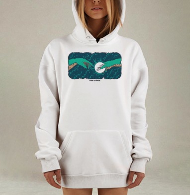 55х55 в море, Hoodie Mjhigh Dig, оверсайз, утепленная