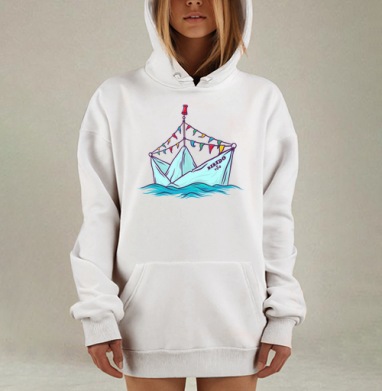 Кораблик детский, Hoodie Mjhigh Dig, оверсайз, утепленная