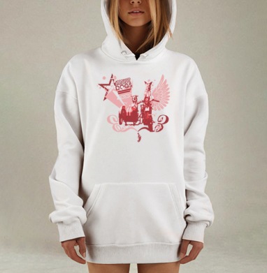 Моторизованные собаки смельчаки на мотоцикле с крыльями, Hoodie Mjhigh Dig, оверсайз, утепленная