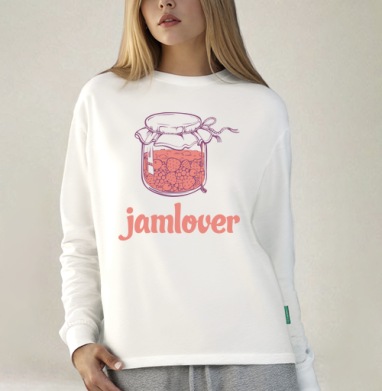 Jamlover – Сладкоешкам посвящается, Футболка лонгслив женская белая