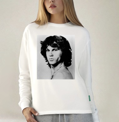 Jim_Morrison_Pardon_Bati, Футболка лонгслив женская белая
