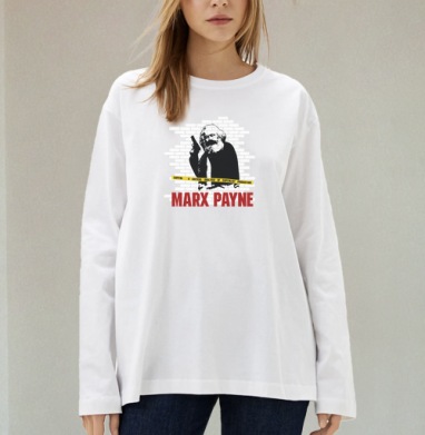 MARX PAYNE, Футболка лонгслив женская белая