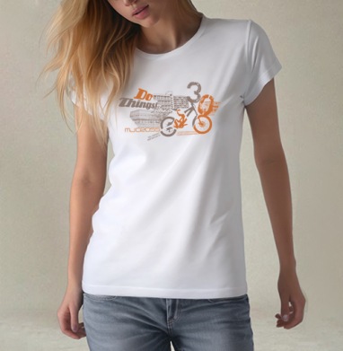 Mj.cross, Футболка женская белая 180гр