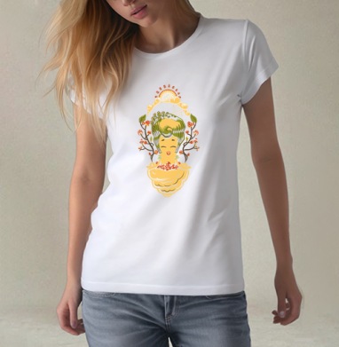 Песнь леса, Футболка женская белая 180гр