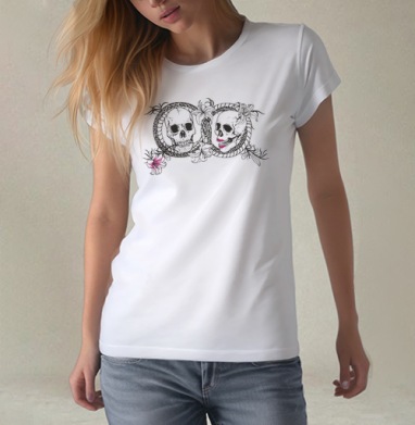 Till Death Us Do Part, Футболка женская белая 180гр