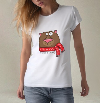 Winter is coming, Футболка женская белая 180гр