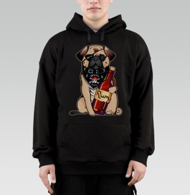 Pirate pug - Толстовка Mjhigh, оверсайз, мужская, страница 12