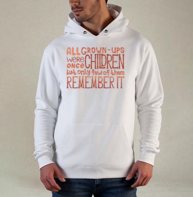 About childhood, Толстовка белая Regular, утепленная
