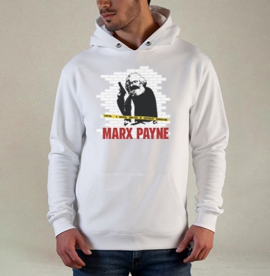 MARX PAYNE, Толстовка белая Regular, утепленная