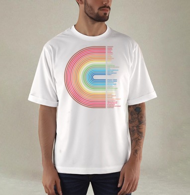 Rainbow Gradient Colors – Радужный Градиент Цветов - Купить мужские футболка oversize–limitless Текстуры в Москве, цена мужских футболки oversize–limitless Текстуры с прикольными принтами - магазин дизайнерской одежды Maryjane, страница 2