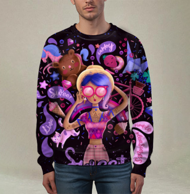 Сладкий, Свитшот мужской 3D