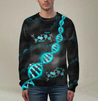 DNA blue / ДНК — синий - Мужские Свитшоты