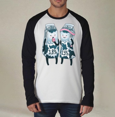 Весёлые пакеты молока 3,8% и 2,5% с персонажами - Funny T-Shirts For Cheerful Life