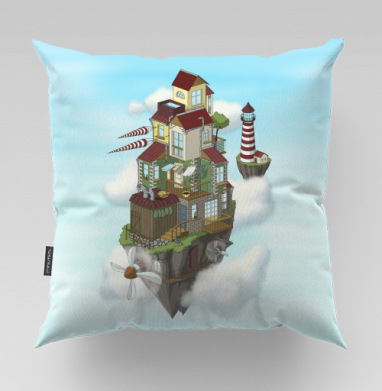 Flying house - Funny T-Shirts For Cheerful Life, Подушки