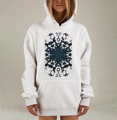 Дымные узоры, Hoodie Mjhigh Dig, оверсайз, утепленная
