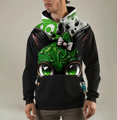 Ядовитый котенок в стиле Pop Surrealism, Толстовка мужская Regular 3D