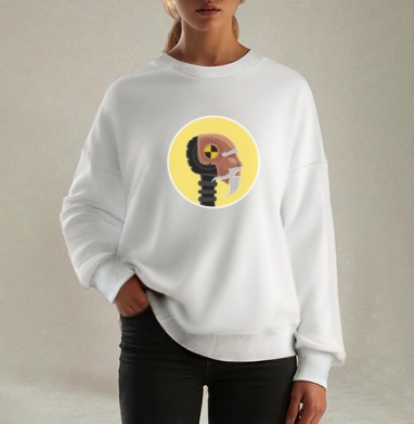 Сила Кунг-Фу, Свитшот оверсайз белый женский