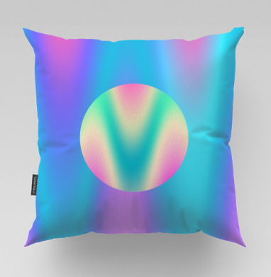 Голографический градиент - acidmagenta, Подушки