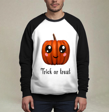 Веселая тыква для праздника Хэллоуина Trick or treat, Свитшот мужской 3D / хлопок