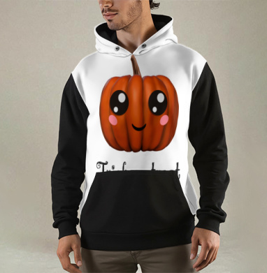Веселая тыква для праздника Хэллоуина Trick or treat, Толстовка мужская Regular 3D