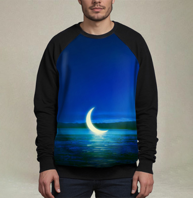 Moonlight / Лунный свет, Свитшот мужской 3D / хлопок